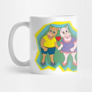 Two hippos in love Mug